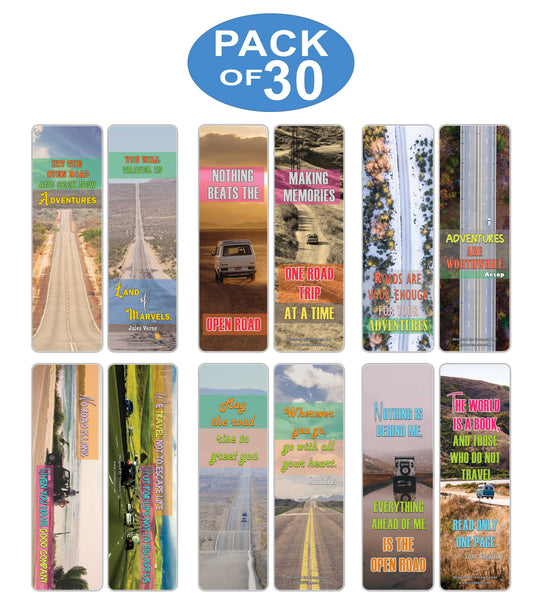 Creanoso Inspirational Sayings Land Travel Bookmarks - Great Giveaways for Travelers