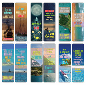 Creanoso Inspirational Sayings Travel by Sea Bookmarks - Great Giveaways for Travelers