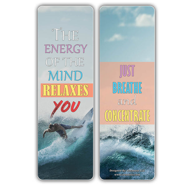 Creanoso Play Sports Relax the Mind Sayings Bookmarks - Great Gift Token Giveaways for Bookworms