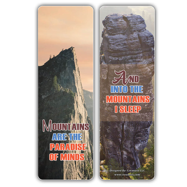 Creanoso Relaxing Mind Climbing Sayings Quote Bookmarks - Cool Page Book Clipper for Men and Women