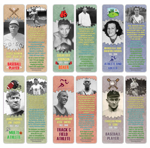 Creanoso Famous Historical Americans Athletes Facts Bookmarks ÃƒÂ¢Ã¢â€šÂ¬Ã¢â‚¬Å“ Learning Facts Rewards Cards