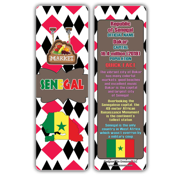 Creanoso African Countries Facts Series 2 Bookmarks for Kids - Cool Gift Token Giveaways