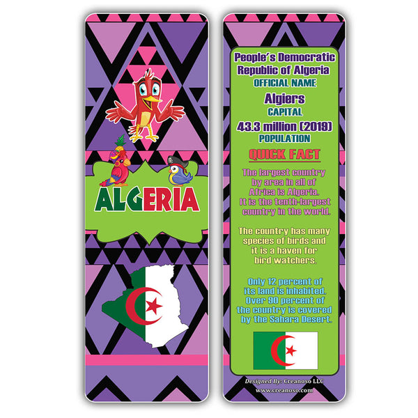 Creanoso African Countries Facts Series 2 Bookmarks for Kids - Cool Gift Token Giveaways