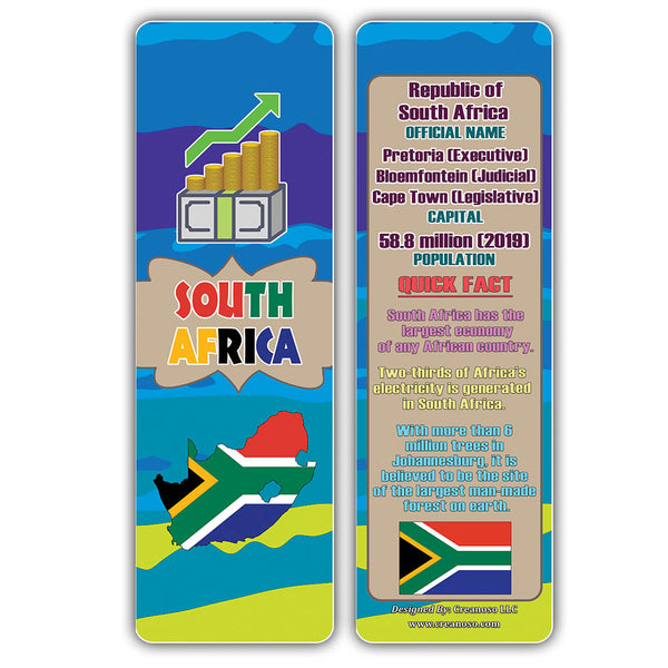 Creanoso African Countries Facts Series 2 Bookmarks for Kids - Cool Gift Token Giveaways