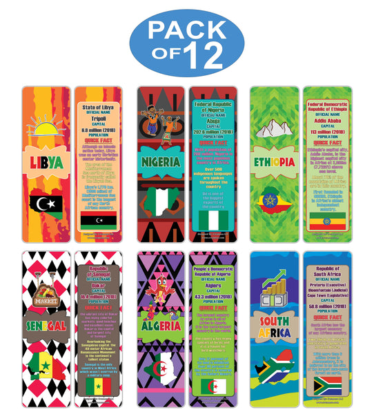 Creanoso African Countries Facts Series 2 Bookmarks for Kids - Cool Gift Token Giveaways