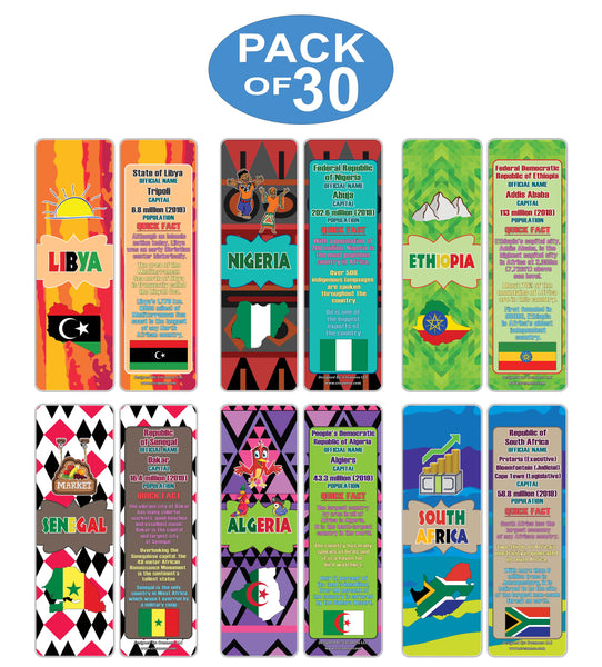 Creanoso African Countries Facts Series 2 Bookmarks for Kids - Cool Gift Token Giveaways