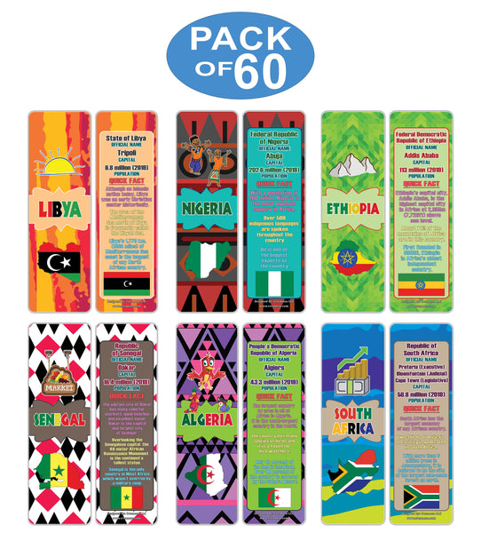 Creanoso African Countries Facts Series 2 Bookmarks for Kids - Cool Gift Token Giveaways