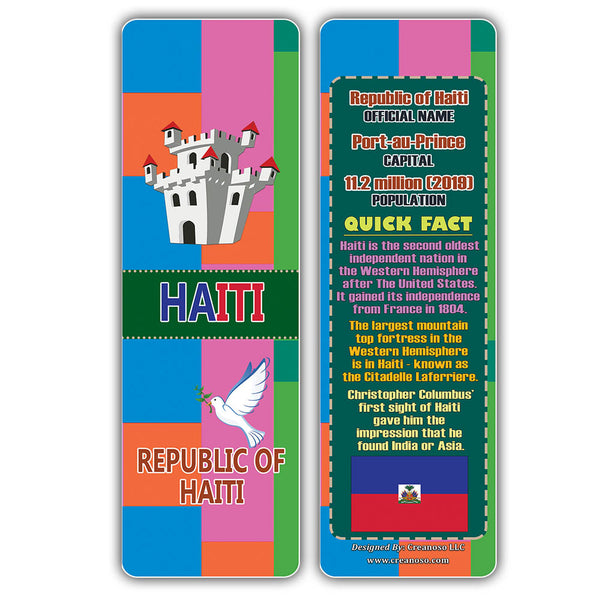 Creanoso The Americas Countries Facts Series 2 Bookmarks - Unique Stocking Stuffers Gifts for Boys and Girls