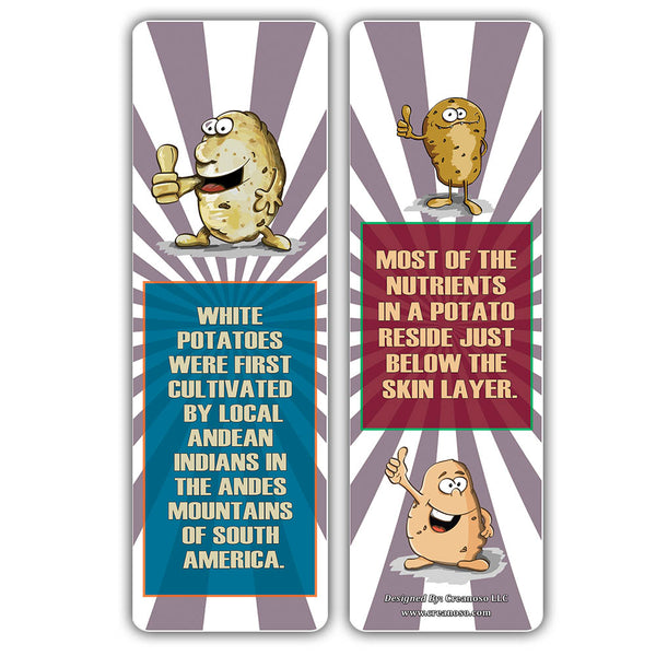 Creanoso Fun Facts About Vegetables Bookmarks ÃƒÂ¢Ã¢â€šÂ¬Ã¢â‚¬Å“ Unique Stocking Stuffers Gifts for Boys, Girls, Teens