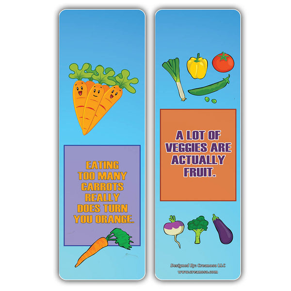 Creanoso Fun Facts About Vegetables Bookmarks ÃƒÂ¢Ã¢â€šÂ¬Ã¢â‚¬Å“ Unique Stocking Stuffers Gifts for Boys, Girls, Teens