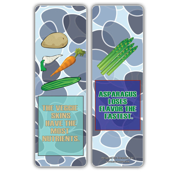Creanoso Fun Facts About Vegetables Bookmarks ÃƒÂ¢Ã¢â€šÂ¬Ã¢â‚¬Å“ Unique Stocking Stuffers Gifts for Boys, Girls, Teens