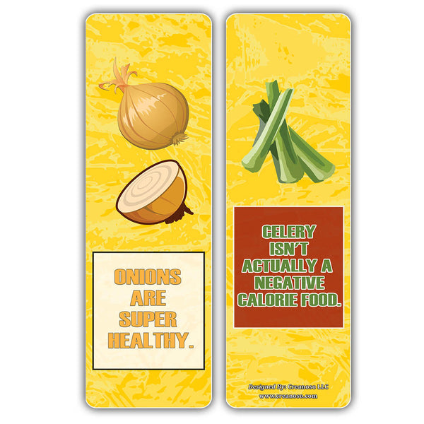Creanoso Fun Facts About Vegetables Bookmarks ÃƒÂ¢Ã¢â€šÂ¬Ã¢â‚¬Å“ Unique Stocking Stuffers Gifts for Boys, Girls, Teens