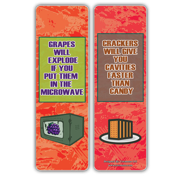 Creanoso Food Facts Bookmarks for Kids Series 2 (60-Pack) ÃƒÆ’Ã‚Â¢ÃƒÂ¢Ã¢â‚¬Å¡Ã‚Â¬ÃƒÂ¢Ã¢â€šÂ¬Ã…â€œ Six Assorted Quality Bookmarker Cards Set ÃƒÆ’Ã‚Â¢ÃƒÂ¢Ã¢â‚¬Å¡Ã‚Â¬ÃƒÂ¢Ã¢â€šÂ¬Ã…â€œ Premium Gift Token Giveaways for Boys & Girls, Children ÃƒÆ’Ã‚Â¢ÃƒÂ¢Ã¢â‚¬Å¡