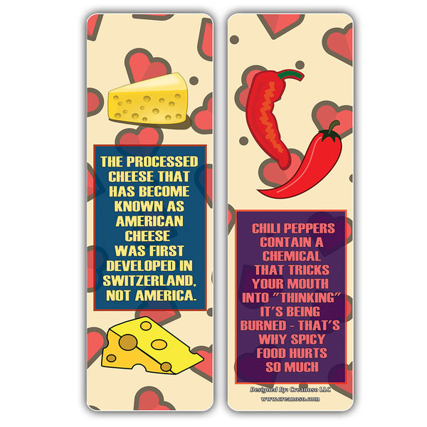 Creanoso Food Facts Bookmarks for Kids Series 2 ÃƒÂ¢Ã¢â€šÂ¬Ã¢â‚¬Å“ Six Assorted Quality Bookmarker Cards