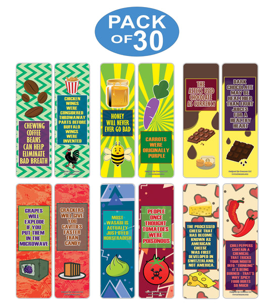 Creanoso Food Facts Bookmarks for Kids Series 2 ÃƒÂ¢Ã¢â€šÂ¬Ã¢â‚¬Å“ Six Assorted Quality Bookmarker Cards