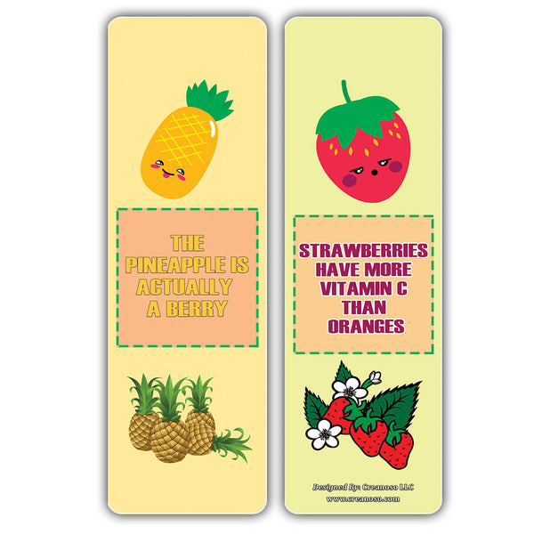 Creanoso Educational Learning About Fruits Facts Bookmarks Series 2 (60-Pack) ÃƒÆ’Ã‚Â¢ÃƒÂ¢Ã¢â‚¬Å¡Ã‚Â¬ÃƒÂ¢Ã¢â€šÂ¬Ã…â€œ Six Assorted Bulk Pack Book Page Clippers ÃƒÆ’Ã‚Â¢ÃƒÂ¢Ã¢â‚¬Å¡Ã‚Â¬ÃƒÂ¢Ã¢â€šÂ¬Ã…â€œ Great Stocking Stuffers Gifts for Children ÃƒÆ’Ã‚Â¢ÃƒÂ¢