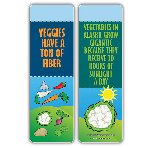 Creanoso Vegetables Facts Bookmarks for Kids Series 2 (60-Pack) ÃƒÆ’Ã‚Â¢ÃƒÂ¢Ã¢â‚¬Å¡Ã‚Â¬ÃƒÂ¢Ã¢â€šÂ¬Ã…â€œ Six Assorted Quality Bookmarker Cards Set ÃƒÆ’Ã‚Â¢ÃƒÂ¢Ã¢â‚¬Å¡Ã‚Â¬ÃƒÂ¢Ã¢â€šÂ¬Ã…â€œ Premium Gift Token Giveaways for Boys & Girls, Children ÃƒÆ’Ã‚Â¢ÃƒÂ¢Ã