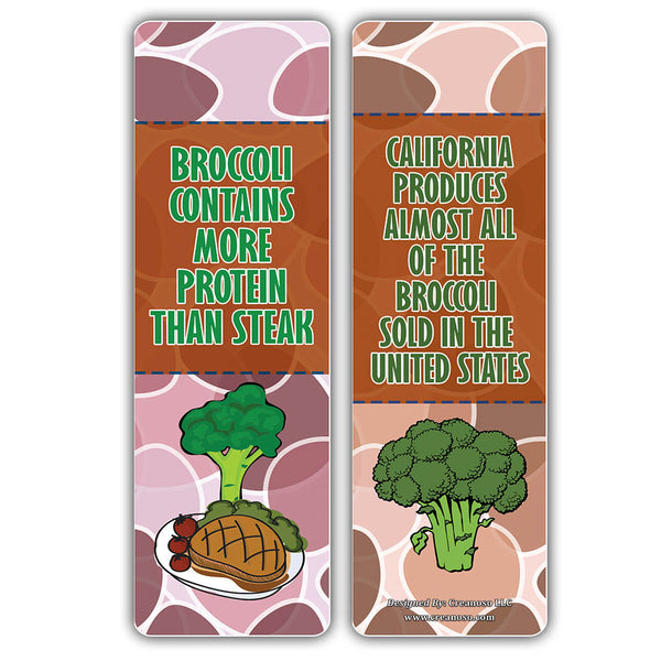 Creanoso Fun Facts About Vegetables Bookmarks Series 2 - Awesome Stocking Stuffers Gifts
