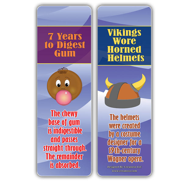 Creanoso Myths and Facts Bookmarks Series 3  ÃƒÂ¢Ã¢â€šÂ¬Ã¢â‚¬Å“ Six Assorted Bulk Pack Book Page Clippers