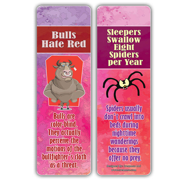 Creanoso Myths and Facts Bookmarks Series 3  ÃƒÂ¢Ã¢â€šÂ¬Ã¢â‚¬Å“ Six Assorted Bulk Pack Book Page Clippers