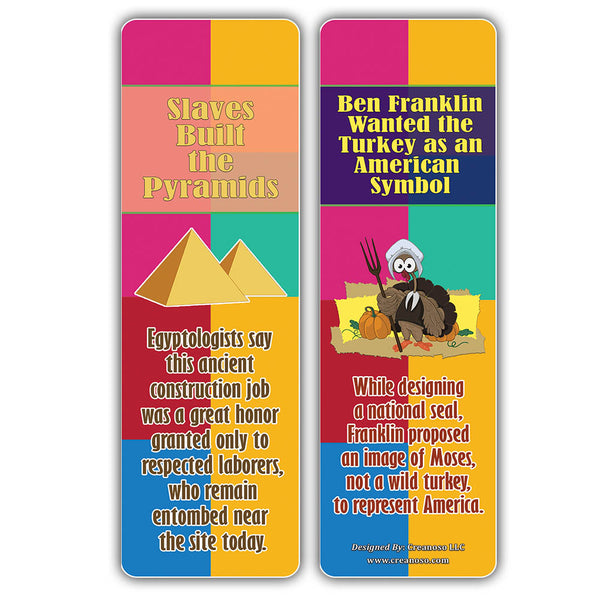 Creanoso Myths and Facts Bookmarks Series 3  ÃƒÂ¢Ã¢â€šÂ¬Ã¢â‚¬Å“ Six Assorted Bulk Pack Book Page Clippers