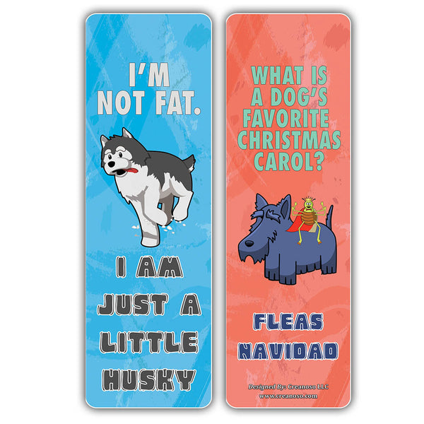 Creanoso Dog Puns Funny Jokes Bookmarks (60-Pack) ÃƒÆ’Ã‚Â¢ÃƒÂ¢Ã¢â‚¬Å¡Ã‚Â¬ÃƒÂ¢Ã¢â€šÂ¬Ã…â€œ Six Assorted Quality Bookmarker Cards Set ÃƒÆ’Ã‚Â¢ÃƒÂ¢Ã¢â‚¬Å¡Ã‚Â¬ÃƒÂ¢Ã¢â€šÂ¬Ã…â€œ Premium Gift Token Giveaways for Boys & Girls, Men, Women, Adults ÃƒÆ’Ã‚Â¢ÃƒÂ¢Ã¢â‚¬