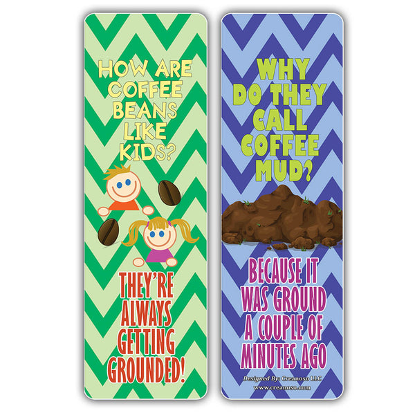 Creanoso Funny Coffee Puns Jokes Bookmarks (60-Pack) ÃƒÆ’Ã‚Â¢ÃƒÂ¢Ã¢â‚¬Å¡Ã‚Â¬ÃƒÂ¢Ã¢â€šÂ¬Ã…â€œ Six Assorted Bulk Pack Book Page Clippers ÃƒÆ’Ã‚Â¢ÃƒÂ¢Ã¢â‚¬Å¡Ã‚Â¬ÃƒÂ¢Ã¢â€šÂ¬Ã…â€œ Great Stocking Stuffers Gifts for Men, Women, Boys, Girls, Teens ÃƒÆ’Ã‚Â¢ÃƒÂ¢Ã¢â