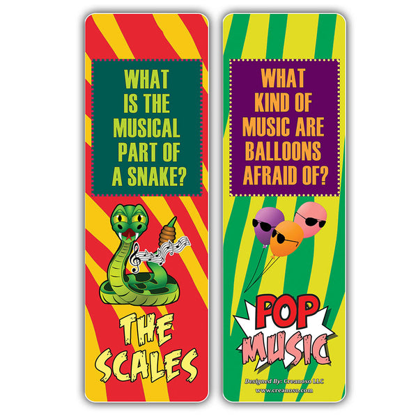 Creanoso Music Puns Funny Jokes Bookmarks (60-Pack) ÃƒÆ’Ã‚Â¢ÃƒÂ¢Ã¢â‚¬Å¡Ã‚Â¬ÃƒÂ¢Ã¢â€šÂ¬Ã…â€œ Six Assorted Quality Bookmarker Cards Set ÃƒÆ’Ã‚Â¢ÃƒÂ¢Ã¢â‚¬Å¡Ã‚Â¬ÃƒÂ¢Ã¢â€šÂ¬Ã…â€œ Premium Gift Token Giveaways for Boys & Girls, Men, Women, Adults ÃƒÆ’Ã‚Â¢ÃƒÂ¢Ã¢â