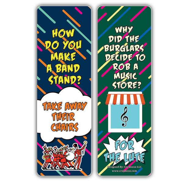 Creanoso Music Puns Funny Jokes Bookmarks (60-Pack) ÃƒÆ’Ã‚Â¢ÃƒÂ¢Ã¢â‚¬Å¡Ã‚Â¬ÃƒÂ¢Ã¢â€šÂ¬Ã…â€œ Six Assorted Quality Bookmarker Cards Set ÃƒÆ’Ã‚Â¢ÃƒÂ¢Ã¢â‚¬Å¡Ã‚Â¬ÃƒÂ¢Ã¢â€šÂ¬Ã…â€œ Premium Gift Token Giveaways for Boys & Girls, Men, Women, Adults ÃƒÆ’Ã‚Â¢ÃƒÂ¢Ã¢â