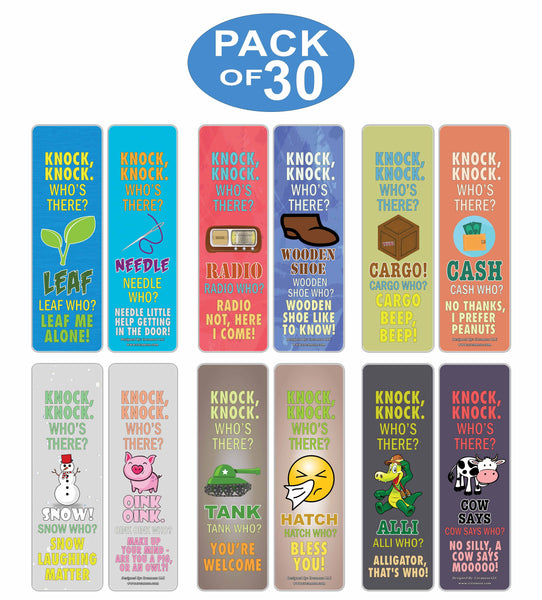 Creanoso Funny Knock-Knock Puns Jokes Bookmarks - Unique Stocking Stuffers Gifts