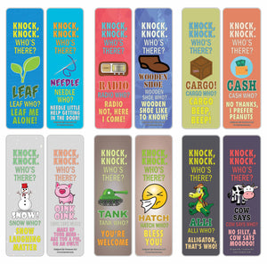 Creanoso Funny Knock-Knock Puns Jokes Bookmarks - Unique Stocking Stuffers Gifts