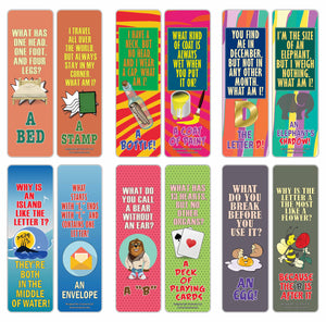 Creanoso Funny Puns Riddle Jokes Bookmarks - Unique Stocking Stuffers