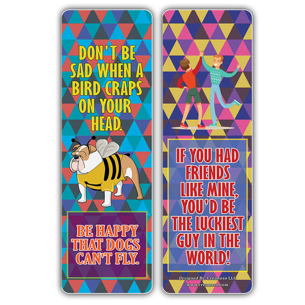 Creanoso Funny One Liners Jokes Happiness Bookmarks Series 1 ÃƒÂ¢Ã¢â€šÂ¬Ã¢â‚¬Å“ Unique Stocking Stuffers Gifts for Bookworms