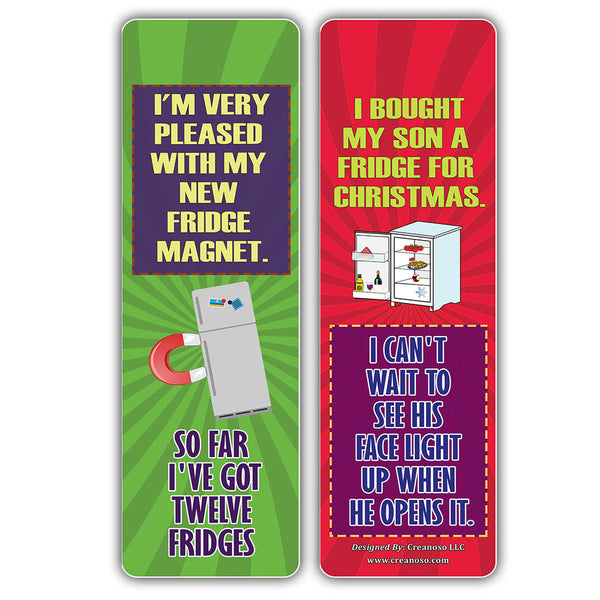 Creanoso Funny One Liners Jokes Happiness Bookmarks Series 1 ÃƒÂ¢Ã¢â€šÂ¬Ã¢â‚¬Å“ Unique Stocking Stuffers Gifts for Bookworms