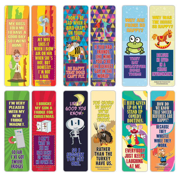 Creanoso Funny One Liners Jokes Happiness Bookmarks Series 1 ÃƒÂ¢Ã¢â€šÂ¬Ã¢â‚¬Å“ Unique Stocking Stuffers Gifts for Bookworms