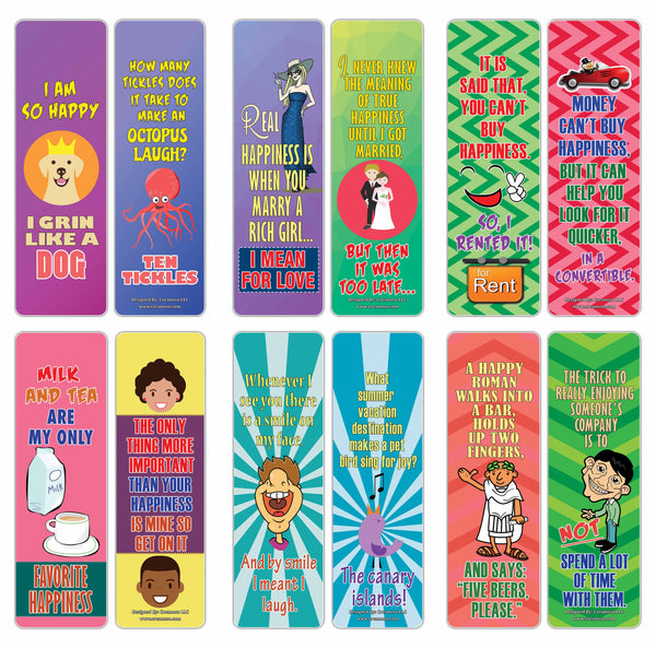 Creanoso Funny One Liners Jokes Happiness Bookmarks Series 2 ÃƒÂ¢Ã¢â€šÂ¬Ã¢â‚¬Å“ Unique Stocking Stuffers Gifts for Bookworms