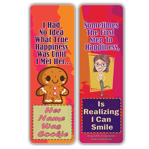 Creanoso Funny One Liners Jokes Happiness Bookmarks Series 3 ÃƒÂ¢Ã¢â€šÂ¬Ã¢â‚¬Å“ Cool Gift Token Giveaways for Bookworms