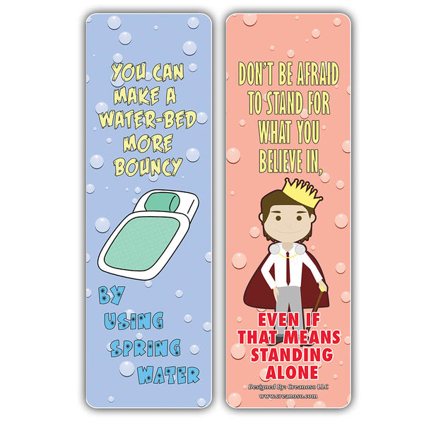 Creanoso Motivational One Liners Jokes Bookmarks Series 1 - Cool Gift Token Giveaways