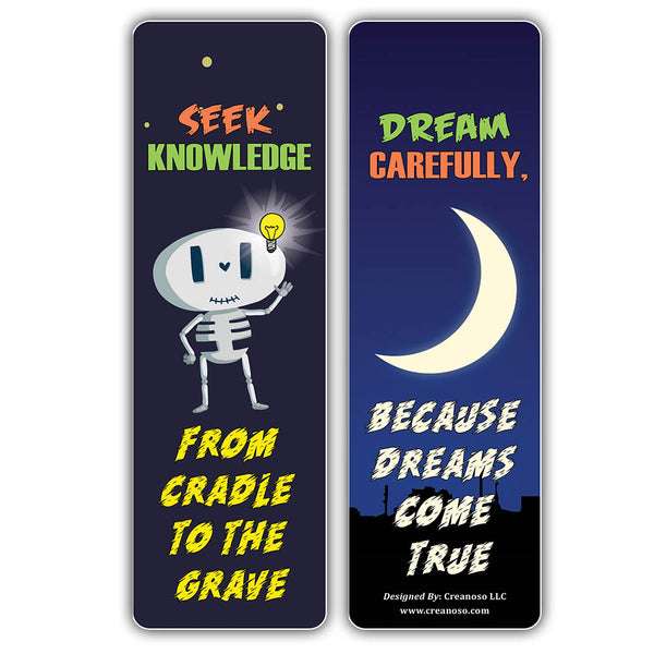 Creanoso Motivational One Liners Jokes Bookmarks Series 2 (60-Pack) Ã¢â‚¬â€œ Six Assorted Quality Bookmarker Cards Set Ã¢â‚¬â€œ Premium Gift Token Giveaways for Men, Women, Adults Ã¢â‚¬â€œ Book Page Clip