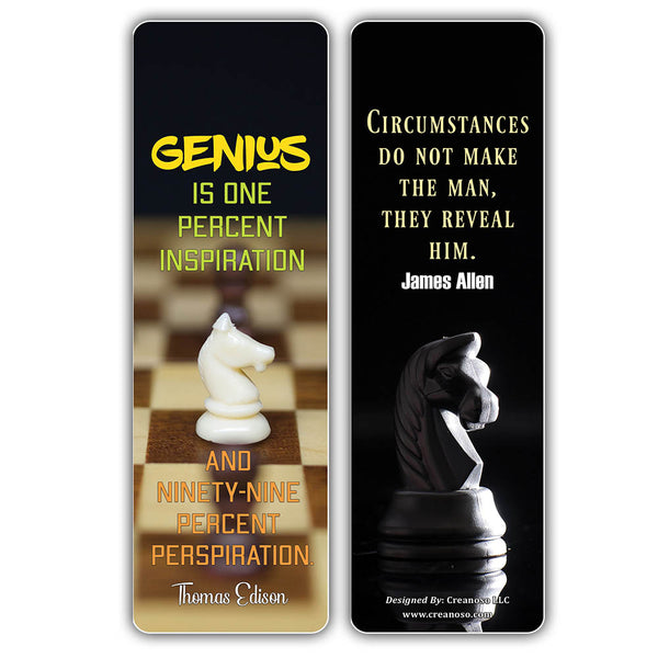 Creanoso Entrepreneurship Success Inspirational Quotes Bookmarks - Cool Unique Gift Token Giveaways