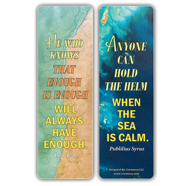 Creanoso Successful Leadership Inspirational Quotes Bookmark Cards - Stocking Stuffers Gifts for Book Readers