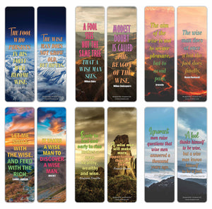 Creanoso Inspirational Wise Man Motivational Quotes Bookmarks Series 1 - Cool Book Reading Rewards Token Set for Bookworms