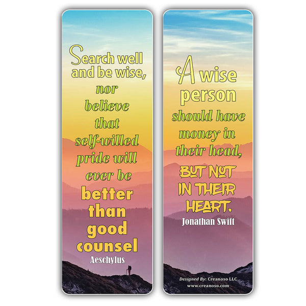 Inspirational Quotes to winners and presidents Bookmarks (30-Pack) (Wise Motivational Bookmarks Series 2 (30-Pack)