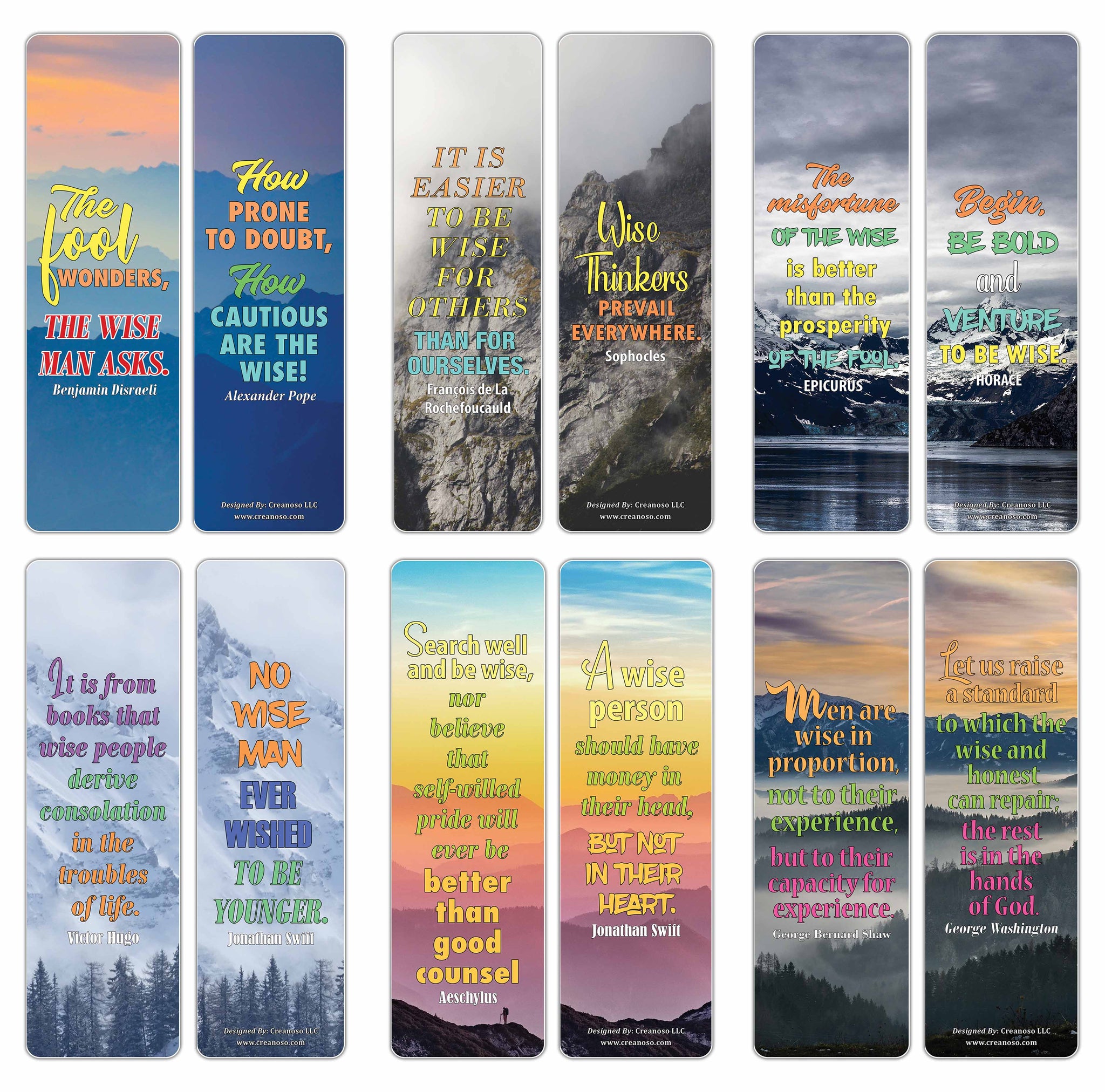 Inspirational Quotes to winners and presidents Bookmarks (60-Pack) (Wise Motivational Bookmarks Series 2 (60-Pack))