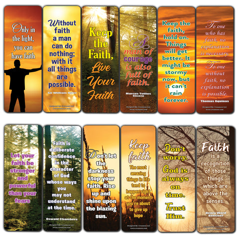 Creanoso Have Faith Quotes Sun Bookmarks (60-Pack) Ã¢â‚¬â€œ Great Party Favors Card Set Ã¢â‚¬â€œ Epic Collection Set Book Page Clippers Ã¢â‚¬â€œ Cool Gifts for Men, Women, Teens, Bookworms Ã¢â‚¬â€œ DIY Kit Ã¢â‚¬â€œ Teacher Rewards