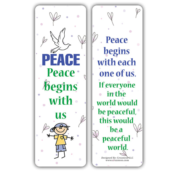 Creanoso Good Values Bookmarks for Kids Series 1 Bulk Pack (60-Pack) â€“ Great Party Favors Card Lot Set â€“ Epic Collection Set Book Page Clippers â€“ Cool Gifts for Children, Boys, Girls â€“ Teacher Rewards