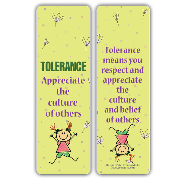Creanoso Good Values Bookmarks for Kids Series 1 (30-Pack) â€“ Awesome Bookmarks for Young Bookworm â€“ Unique Book Reading Page Binders â€“ Stocking Stuffers Gifts Rewards Token Ideas