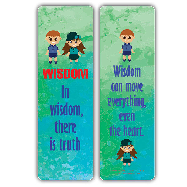 Creanoso Good Values Bookmarks for Kids Series 2 (30-Pack) â€“ Awesome Bookmarks for Young Bookworm â€“ Unique Book Reading Page Binders â€“ Stocking Stuffers Gifts Rewards Token Ideas