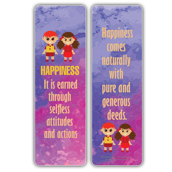 Creanoso Good Values Bookmarks for Kids Series 2 (30-Pack) â€“ Awesome Bookmarks for Young Bookworm â€“ Unique Book Reading Page Binders â€“ Stocking Stuffers Gifts Rewards Token Ideas