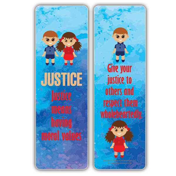 Creanoso Good Values Bookmarks for Kids Series 2 (30-Pack) â€“ Awesome Bookmarks for Young Bookworm â€“ Unique Book Reading Page Binders â€“ Stocking Stuffers Gifts Rewards Token Ideas
